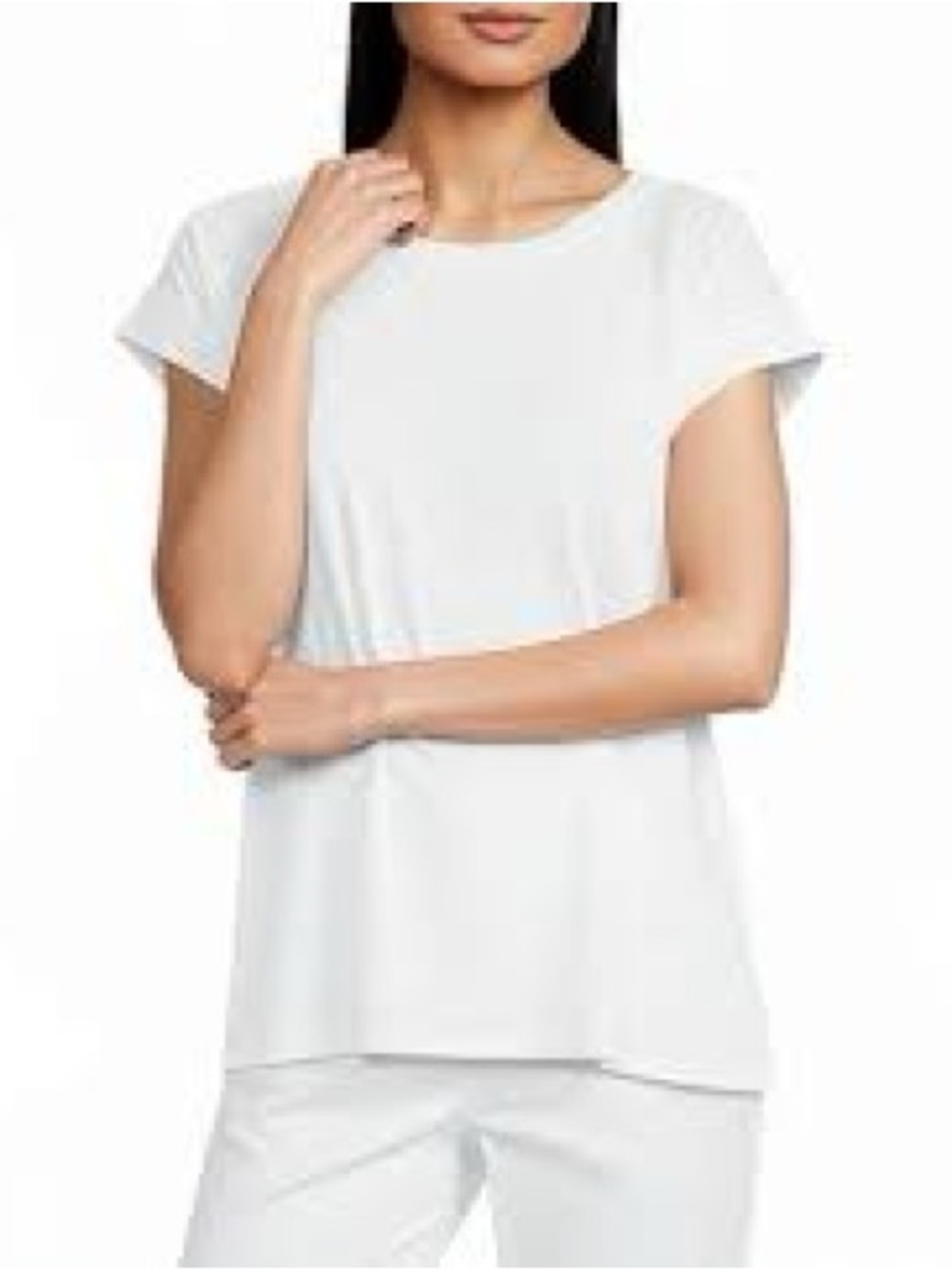 Eileen Fisher White  Short Sleeve Top